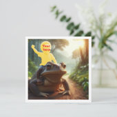 あなたの子供がカエルに乗って、私の顔をカードに載せて カード (スタンド正面)