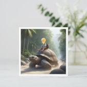 あなたの子供がカメに乗っている、カメの空白カード カード (スタンド正面)