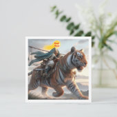 あなたの子供がトラに乗って、私の顔をカードに載せて カード (スタンド正面)