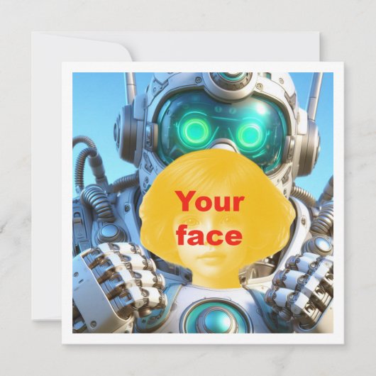 あなたの子供とロボット、ロボットブランクカード カード (正面)