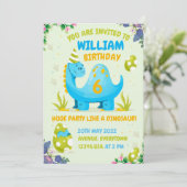 あなたの子供のための恐竜の誕生日の招待 招待状 (スタンド正面)