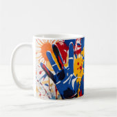 あなたの子供のアートワークは一種のパーソナライズされた1つ コーヒーマグカップ (左)