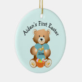 あなたの子供の名前の最初のイースターオーナメント セラミックオーナメント (右)