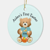 あなたの子供の名前の最初のイースターオーナメント セラミックオーナメント (左)