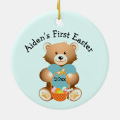 あなたの子供の名前の最初のイースターオーナメント セラミックオーナメント (裏面)