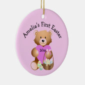 あなたの子供の名前の最初のイースターオーナメント セラミックオーナメント (右)