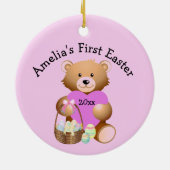 あなたの子供の名前の最初のイースターオーナメント セラミックオーナメント (裏面)