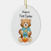 あなたの子供の名前の最初のイースターオーナメント セラミックオーナメント (右)