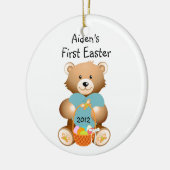 あなたの子供の名前の最初のイースターオーナメント セラミックオーナメント (左)