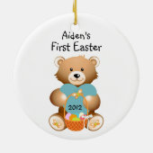 あなたの子供の名前の最初のイースターオーナメント セラミックオーナメント (裏面)