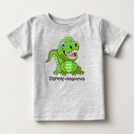 あなたの子供の名前ハッピーベビーTレックス恐竜 ベビーTシャツ