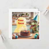 あなたの子供の恐竜、恐竜の誕生日、Tレックス カード (正面/裏面インサイチュ)