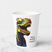 あなたの子供の誕生日のためのディーノダニおもしろい 紙コップ (裏面)