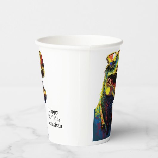 あなたの子供の誕生日のためのディーノダニおもしろい 紙コップ (右)