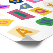 あなたの子供の部屋のためのアルファベットウォールアート。 ポスター (角)