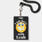 あなたの子供ラニヤードバッジを恥じる方法 バッジ (正面（ネックストラップ付）)