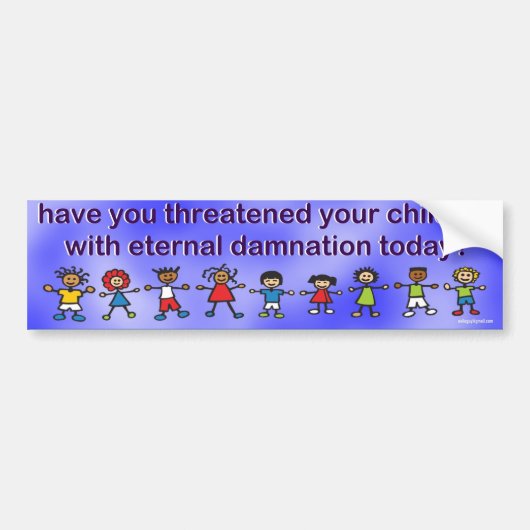 あなたの子供脅される…あります バンパーステッカー (正面)