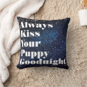 あなたの子犬のGoodnightタイポグラフィに常に接吻して下さい クッション (ブランケット)