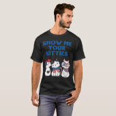あなたの子猫を見せて Cat USA 子猫 ギフト Tシャツ (正面フル)