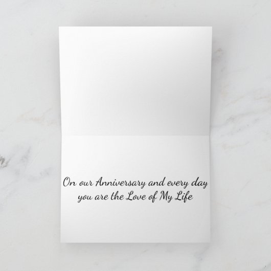 あなたの存在が私の人生に音楽をもたらしてくれる――― ***記念日*** カード (内部)