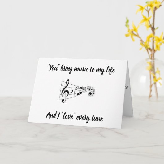 あなたの存在が私の人生に音楽をもたらしてくれる――― ***記念日*** カード (黄色い花)