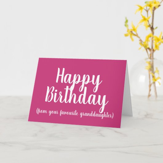 あなたの孫娘からのお気に入りのハッピーバースデー カード (黄色い花)