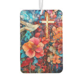 あなたの宇宙のための神聖な香り:クリスチャン・クロス カーエアーフレッシュナー (裏面)