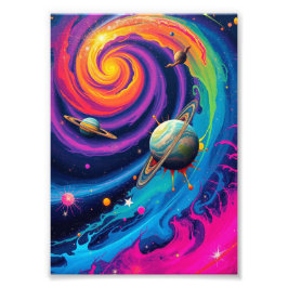 あなたの宇宙を点火：銀河融合抽象芸術壁 フォトプリント           