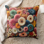 あなたの宇宙カラフルゲルベラデイジーフローラを上げる クッション (ブランケット)