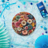 あなたの宇宙カラフルゲルベラデイジーフローラを上げる ペーパープレート (パーティー)