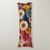 あなたの宇宙カラフルゲルベラデイジーフローラを上げる ボディピロー (正面縦)