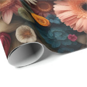 あなたの宇宙カラフルゲルベラデイジーフローラを上げる ラッピングペーパー (ロールコーナー)