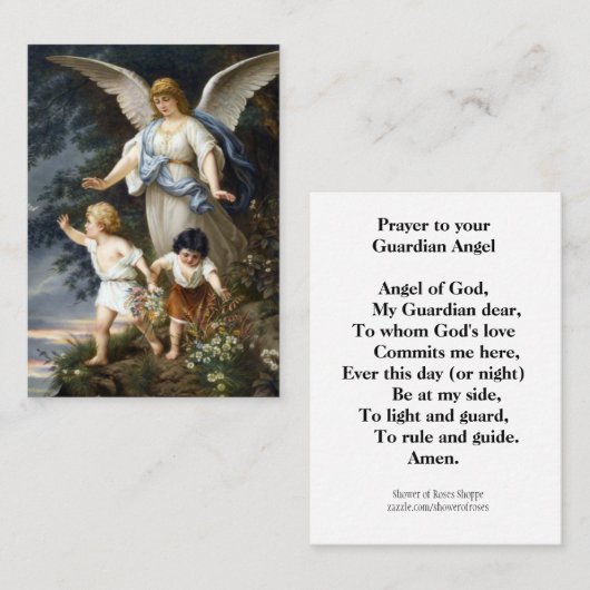 あなたの守り神への祈りの言葉 名刺 (正面/裏面)