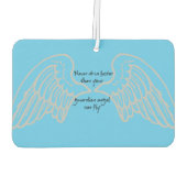 あなたの守護天使より速く運転してはいけない… カーエアーフレッシュナー (裏面)