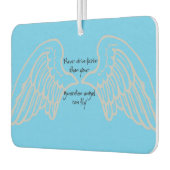 あなたの守護天使より速く運転してはいけない… カーエアーフレッシュナー (左)