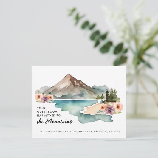 あなたの客室は山を移動している 案内ポストカード (スタンド正面)