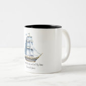 あなたの家ではない世界あなたの船 – 聖テリーズ引用文 ツートーンマグカップ (正面右)