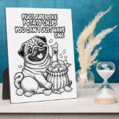 あなたの家のためのポテトチップスのようなpugでプラーク フォトプラーク (側面)