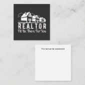 あなたの家のための不動産仲介業者 スクエア名刺 (正面/裏面)