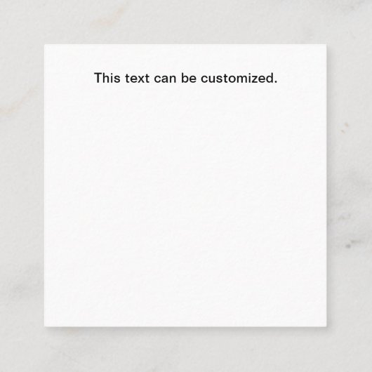 あなたの家のための不動産仲介業者 スクエア名刺 (裏面)