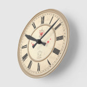 あなたの家の丸い時計に甘い鳥の春 ラウンド壁時計 (傾斜)