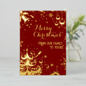 あなたの家族から私たちの家族へ　赤 箔シーズンカード (立ち正面)