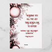 あなたの家族から私たちの家族へ　赤 箔シーズンカード (裏面)