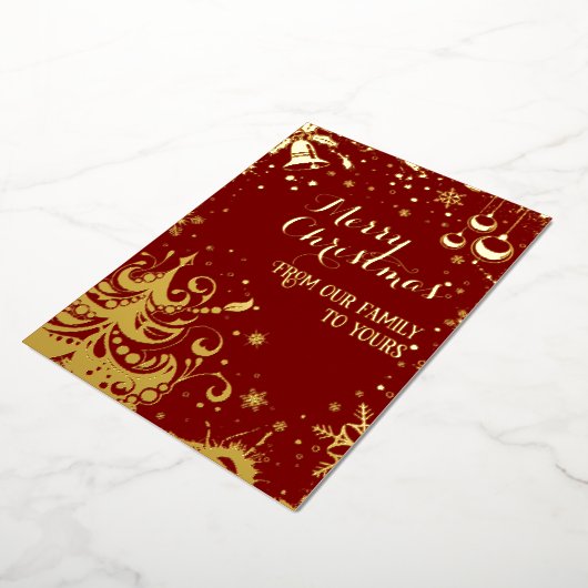 あなたの家族から私たちの家族へ　赤 箔シーズンカード (回転した状態)