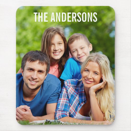 あなたの家族の写真と名前のマウスパッドL マウスパッド (正面)