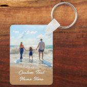 あなたの家族の写真キーチェーンギフトカスタム文字名 キーホルダー (裏面)