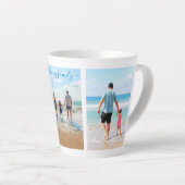 あなたの家族の写真コラージュラテマグカップと文字 カフェラテマグ (右アングル)