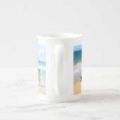 あなたの家族の写真コラージュ骨中国マグカップと文字 ボーンチャイナマグカップ (裏面)