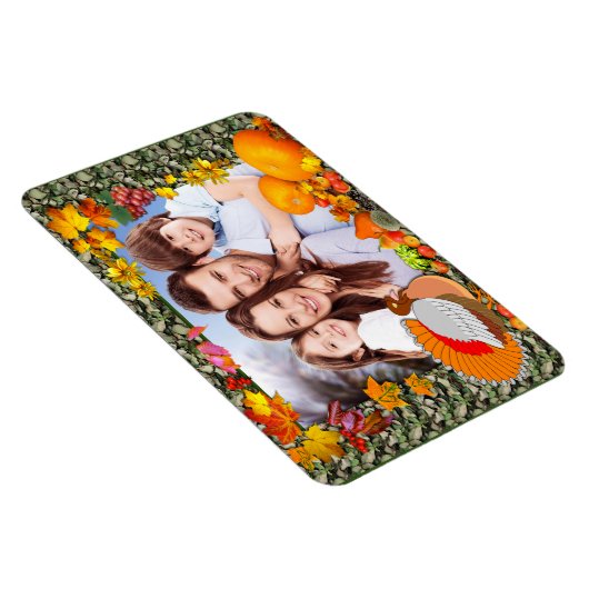 あなたの家族の写真サンクスギビングの七面鳥の磁石 マグネット (右側)