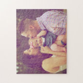 あなたの家族の写真パーソナライズされたのユニーク土産 ジグソーパズル (縦)